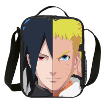 Wholesale School Lunch Bag Naruto Cartoon Small Tote Thermal Bag For Children