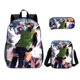 Wholesale 3 PCS School Bag Naruto Cartoon School Backpack Set Back To School Gift