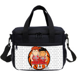 Cartoon Print Slam Dunk Lunch Bag Kids Tote Thermal Bag For Boy And Girl