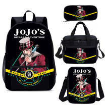 YOIYEN Wholesale Jojo Bizarre Adventure Backpack Set 4 PCS Cartoon Child School Bag With Lunch Bag
