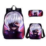 YOIYEN Wholesale 3 PCS School Bag Tokyo Ghoul Cartoon School Backpack Set Back To School Gift