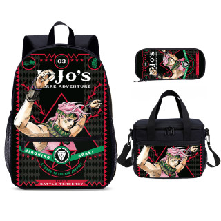YOIYEN Cartoon Jojo Bizarre Adventure School Bag Set Wholesale Boy And Girl School Backpack 3 In 1