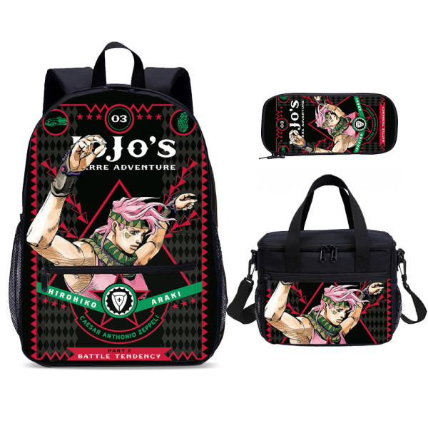 YOIYEN Cartoon Jojo Bizarre Adventure School Bag Set Wholesale Boy And Girl School Backpack 3 In 1