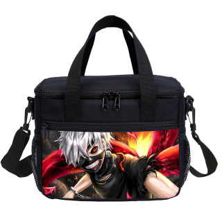 Cartoon Print Tokyo Ghoul Lunch Bag Kids Tote Thermal Bag For Boy And Girl