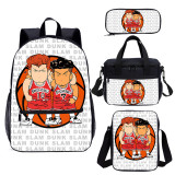 YOIYEN Wholesale Slam Dunk Backpack Set 4 PCS Cartoon Child School Bag With Lunch Bag