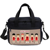 Cartoon Print Slam Dunk Lunch Bag Kids Tote Thermal Bag For Boy And Girl