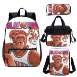 YOIYEN Wholesale Slam Dunk Backpack Set 4 PCS Cartoon Child School Bag With Lunch Bag