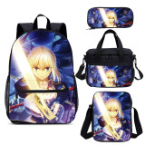 YOIYEN Wholesale Fate Zero Backpack Set 4 PCS Cartoon Child School Bag With Lunch Bag