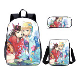 YOIYEN Wholesale 3 PCS School Bag Fate Zero Cartoon School Backpack Set Back To School Gift