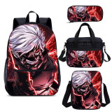 YOIYEN Wholesale Tokyo Ghoul Backpack Set 4 PCS Cartoon Child School Bag With Lunch Bag
