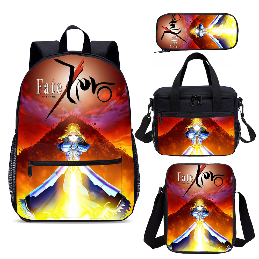 Wholesale Fate Zero Backpack Set 4 PCS Cartoon Child School Bag With ...