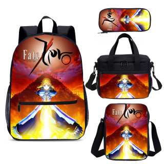 YOIYEN Wholesale Fate Zero Backpack Set 4 PCS Cartoon Child School Bag With Lunch Bag