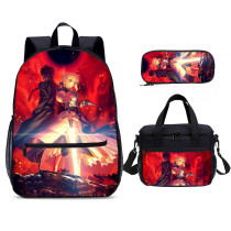 YOIYEN Cartoon Fate Zero School Bag Set Wholesale Boy And Girl School Backpack 3 In 1
