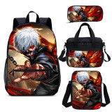 YOIYEN Wholesale Tokyo Ghoul Backpack Set 4 PCS Cartoon Child School Bag With Lunch Bag