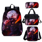 YOIYEN Wholesale Tokyo Ghoul Backpack Set 4 PCS Cartoon Child School Bag With Lunch Bag