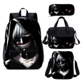 YOIYEN Wholesale Tokyo Ghoul Backpack Set 4 PCS Cartoon Child School Bag With Lunch Bag