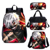 YOIYEN Wholesale Tokyo Ghoul Backpack Set 4 PCS Cartoon Child School Bag With Lunch Bag