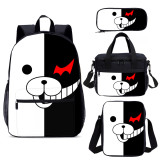 YOIYEN Wholesale Danganronpa Backpack Set 4 PCS Cartoon Child School Bag With Lunch Bag