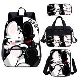 YOIYEN Wholesale Danganronpa Backpack Set 4 PCS Cartoon Child School Bag With Lunch Bag