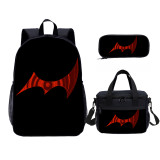 YOIYEN Danganronpa Print Kids Backpack Set With Lunch Bag Casual Teenager Daypack 3 In 1