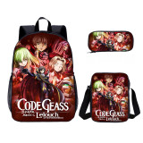 YOIYEN Wholesale 3 PCS School Bag CODE GEASS Lelouch of the Rebellion School Backpack Set Back To School Gift