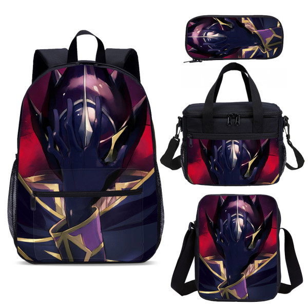 YOIYEN Wholesale Backpack Set 4 PCS CODE GEASS Lelouch of the Rebellion Child School Bag With Lunch Bag