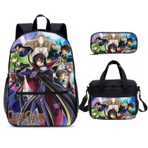 YOIYEN CODE GEASS Lelouch of the Rebellion School Bag Set Wholesale Boy And Girl School Backpack 3 In 1