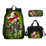 YOIYEN Ghost Busters Kids Backpack Set With Lunch Bag Casual Teenager Daypack 3 In 1