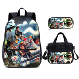 YOIYEN Ghost Busters School Bag Set Wholesale Boy And Girl School Backpack 3 In 1