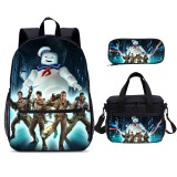 YOIYEN Ghost Busters School Bag Set Wholesale Boy And Girl School Backpack 3 In 1