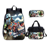 YOIYEN Ghost Busters Kids Backpack Set With Lunch Bag Casual Teenager Daypack 3 In 1