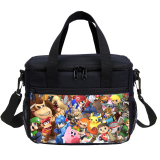 YOIYEN Super Smash Bros 2 Person Lunch Bag Kids Tote Thermal Bag For Boy And Girl