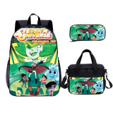 YOIYEN  Steven Universe Print Kids Backpack Set With Lunch Bag Casual Teenager Daypack 3 In 1