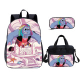 YOIYEN  Steven Universe Print Kids Backpack Set With Lunch Bag Casual Teenager Daypack 3 In 1