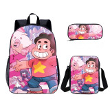 YOIYEN Wholesale 3 PCS School Bag  Steven Universe Cartoon School Backpack Set Back To School Gift