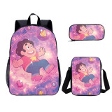 YOIYEN Wholesale 3 PCS School Bag  Steven Universe Cartoon School Backpack Set Back To School Gift