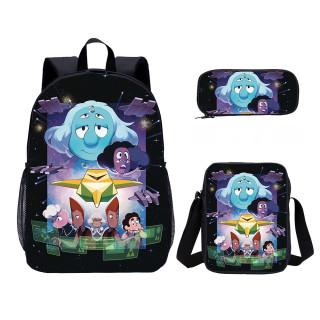 YOIYEN Wholesale 3 PCS School Bag  Steven Universe Cartoon School Backpack Set Back To School Gift