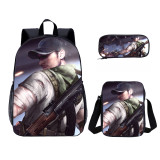 YOIYEN Wholesale 3 PCS School Bag Free Fire Cartoon School Backpack Set Back To School Gift