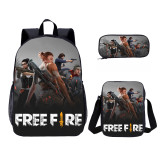 YOIYEN Wholesale 3 PCS School Bag Free Fire Cartoon School Backpack Set Back To School Gift