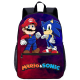 YOIYEN Wholesale Cartoon Backpack Teenager Mario VS Sonic School Bag Back To School Gift