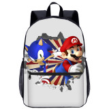 YOIYEN Wholesale Cartoon Backpack Teenager Mario VS Sonic School Bag Back To School Gift