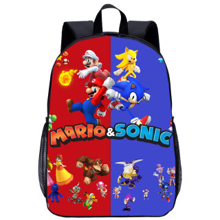 YOIYEN Wholesale Large Backpack Mario VS Sonic School Bag Back To School Best Gift