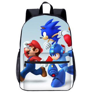 YOIYEN Wholesale Cartoon Backpack Teenager Mario VS Sonic School Bag Back To School Gift