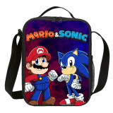 Wholesale School Lunch Bag Sonic VS Mario Small Tote Thermal Bag For Children