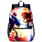 YOIYEN Wholesale Cartoon Backpack Teenager Mario VS Sonic School Bag Back To School Gift