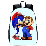 YOIYEN Wholesale Large Backpack Mario VS Sonic School Bag Back To School Best Gift