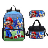YOIYEN Mario Vs Sonic School Bag Set Wholesale Boy And Girl School Backpack 3 In 1