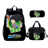 YOIYEN BeyBlade Burst Print Kids Backpack Set With Lunch Bag Casual Teenager Daypack 3 In 1