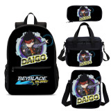 YOIYEN Wholesale Backpack Set 4 BeyBlade Burst Child School Bag With Lunch Bag