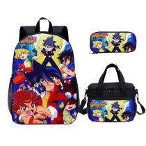 YOIYEN BeyBlade Burst Print Kids Backpack Set With Lunch Bag Casual Teenager Daypack 3 In 1